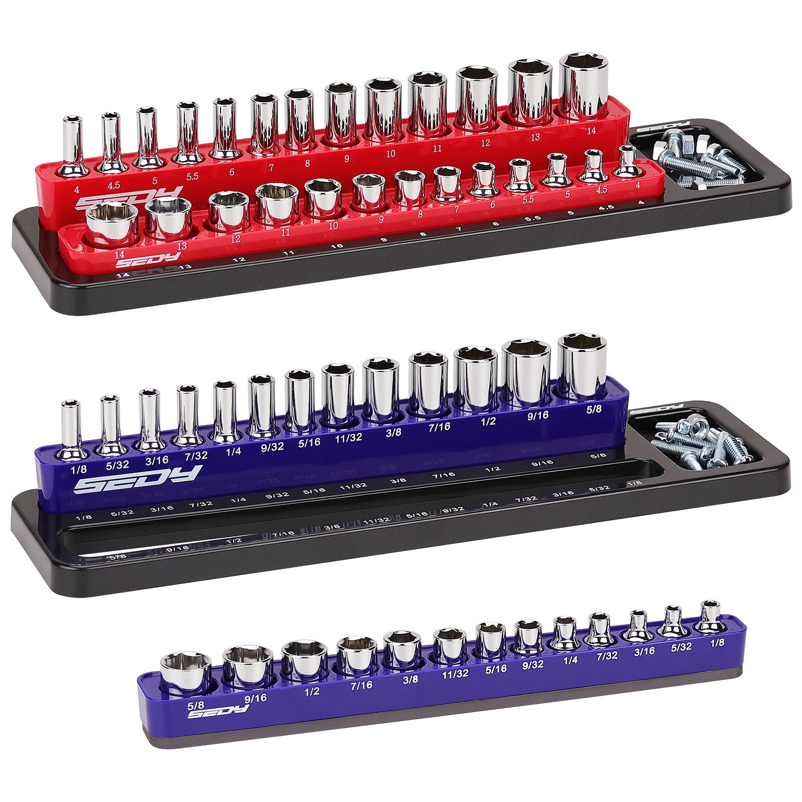 Sedy Magnetic Socket Holder Organizer Set | Toolbox Direct