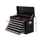 Giantz 10 Drawer Tool Box Cabinet Chest Toolbox Storage Garage Organiser Black